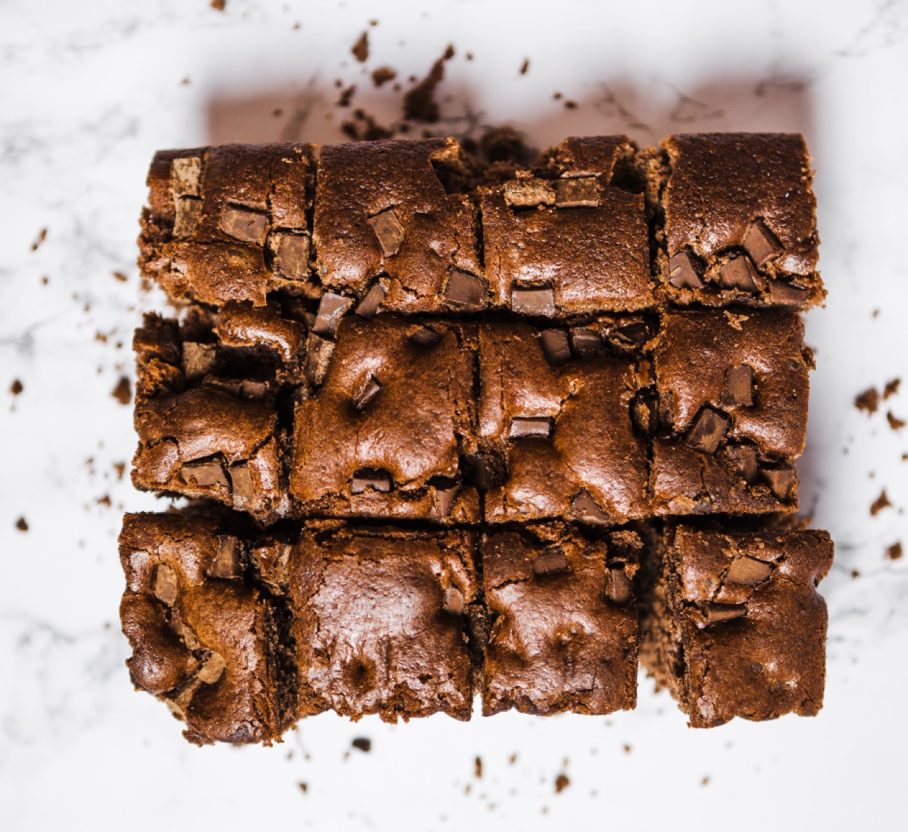 Brownie σοκολάτας σε κομμάτια