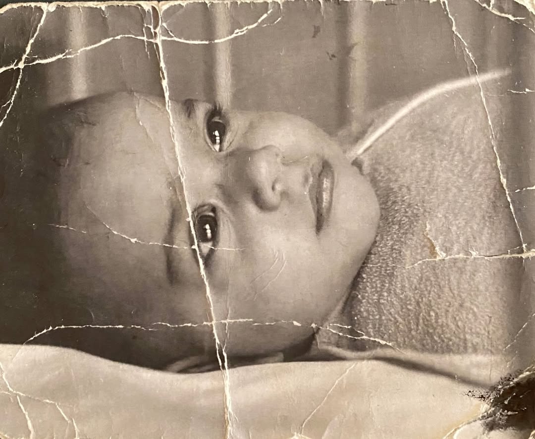 Η Μαρίνα Καλογήρου μωρό