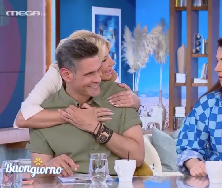 Η αγκαλιά της Φαίης Σκορδά στον Δημήτρη Ουγγαρέζο