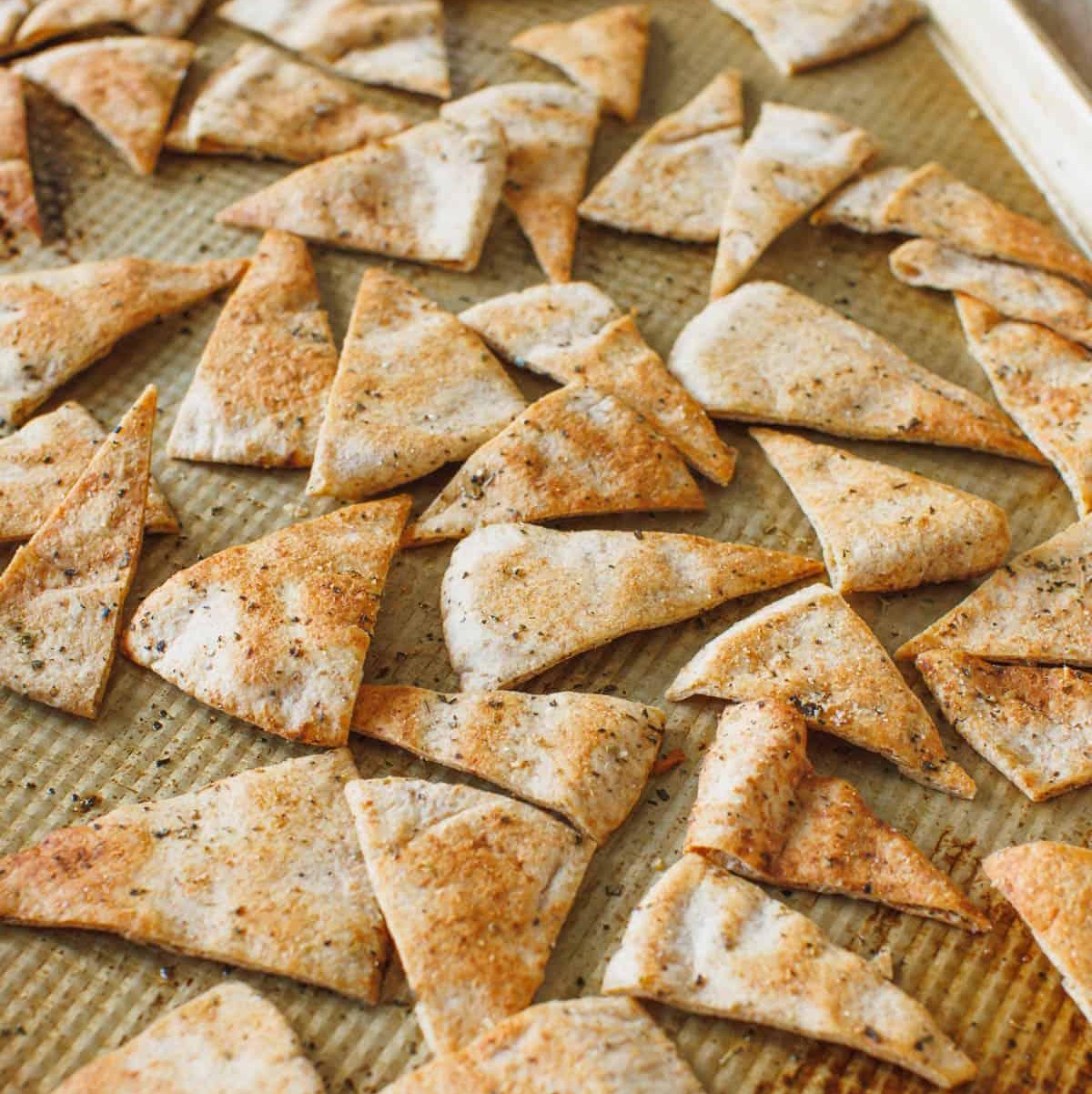 Σπιτικά nachos από αραβική πίτα