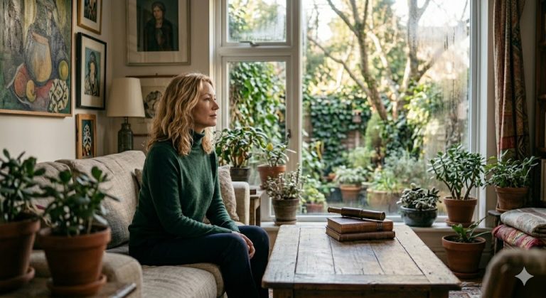 Γυναίκα στο σαλόνι της