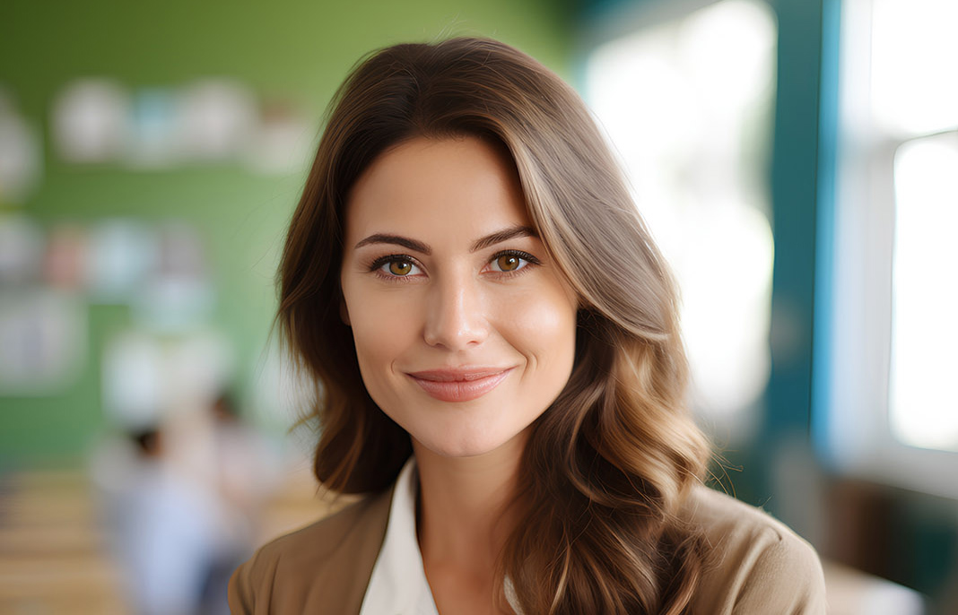 Γυναίκα στο γραφείο χαμογελά και κοιτά τον φακό Oι αστρολογικές προβλέψεις για σήμερα