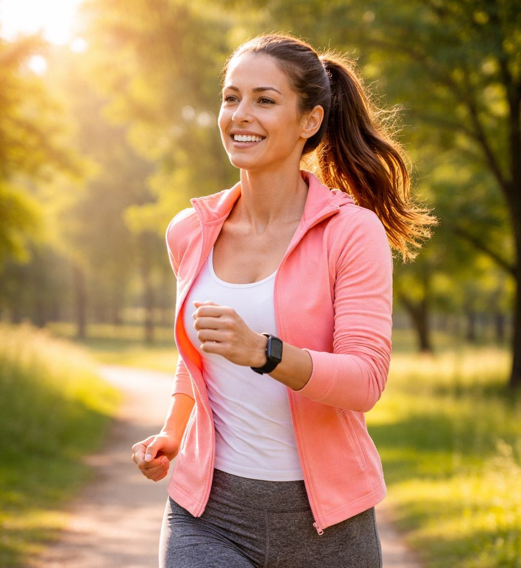 Γυναίκα και δυναμικό περπάτημα. Πόσο καλό κάνει στον οργανισμό;