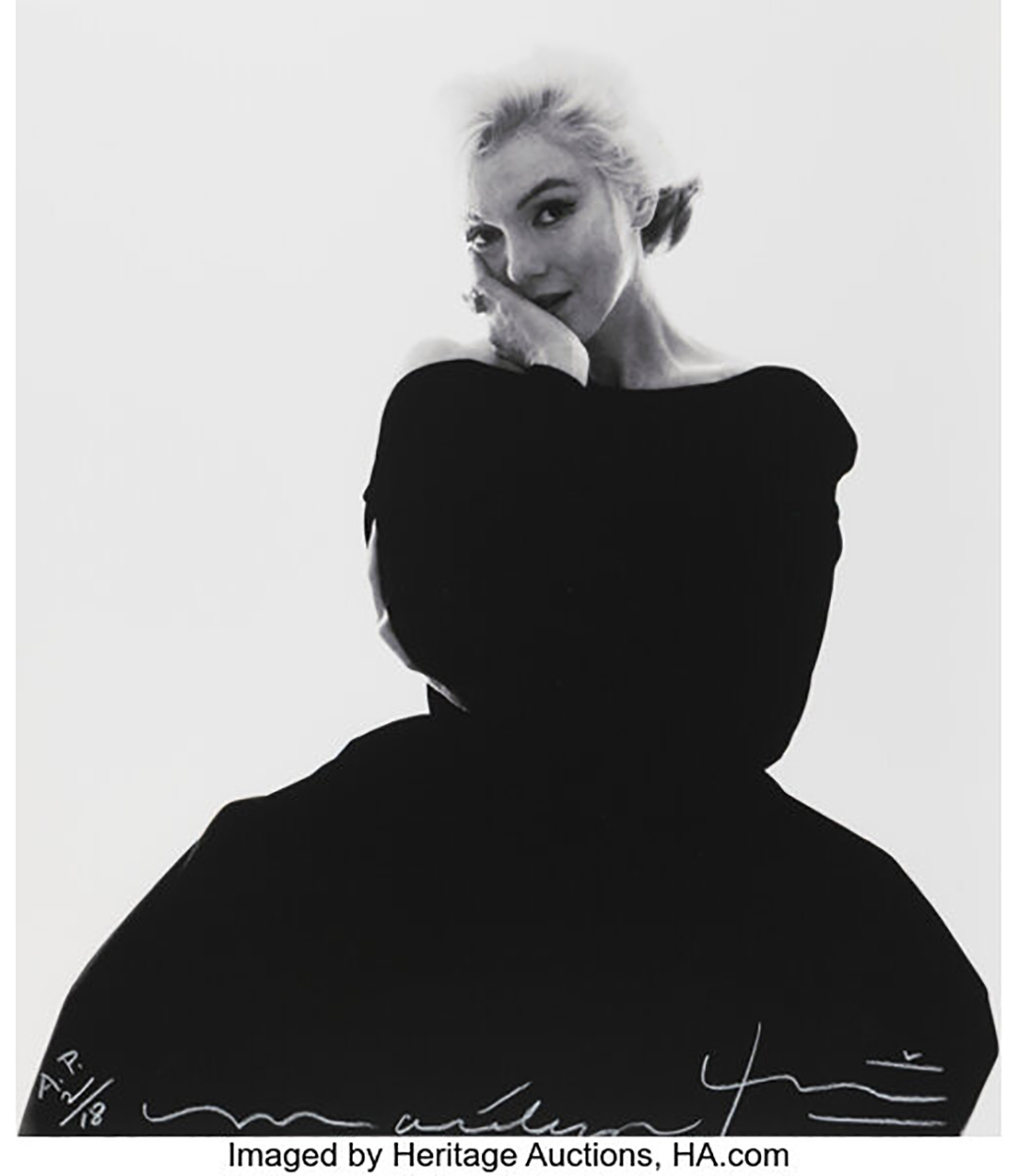 Bert Stern (American, 1929-2013) Marilyn Monroe in Black Dior Dress (from The Last Sitting), 1962.