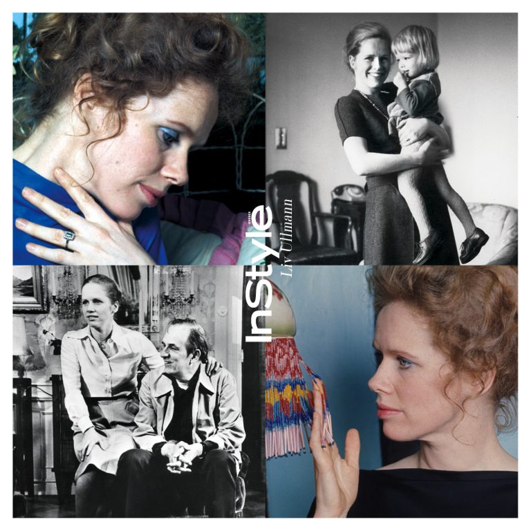 Liv Ullmann collage με εμβληματικές φωτογραφίες από την πορεία της στον κινηματογράφο