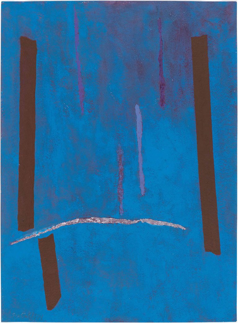 Ατέρμονο πεδίο, Σειρά Λευκάδα, #III, 1974, ακρυλικό σε χαρτί, 77 × 57 εκ.