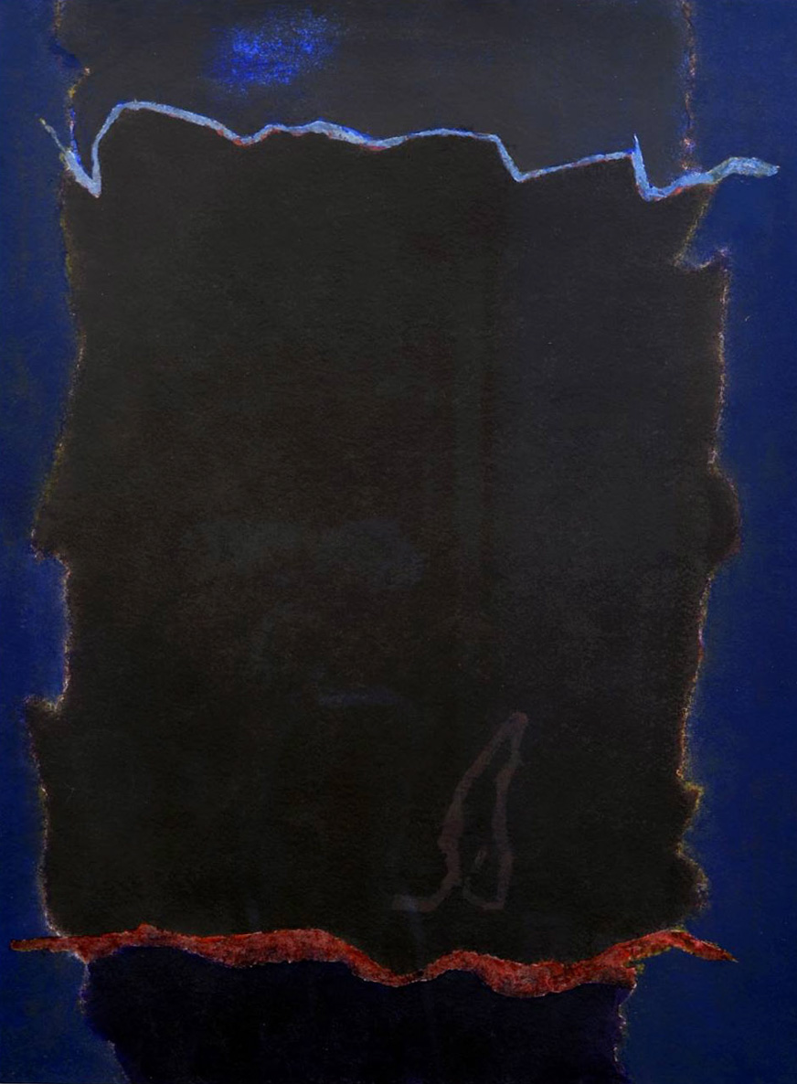 Ατέρμονο πεδίο, Σειρά Λευκάδα για τον C. D. Friedrich, 1980-1, ακρυλικό σε χαρτί, 77 × 57 εκ.