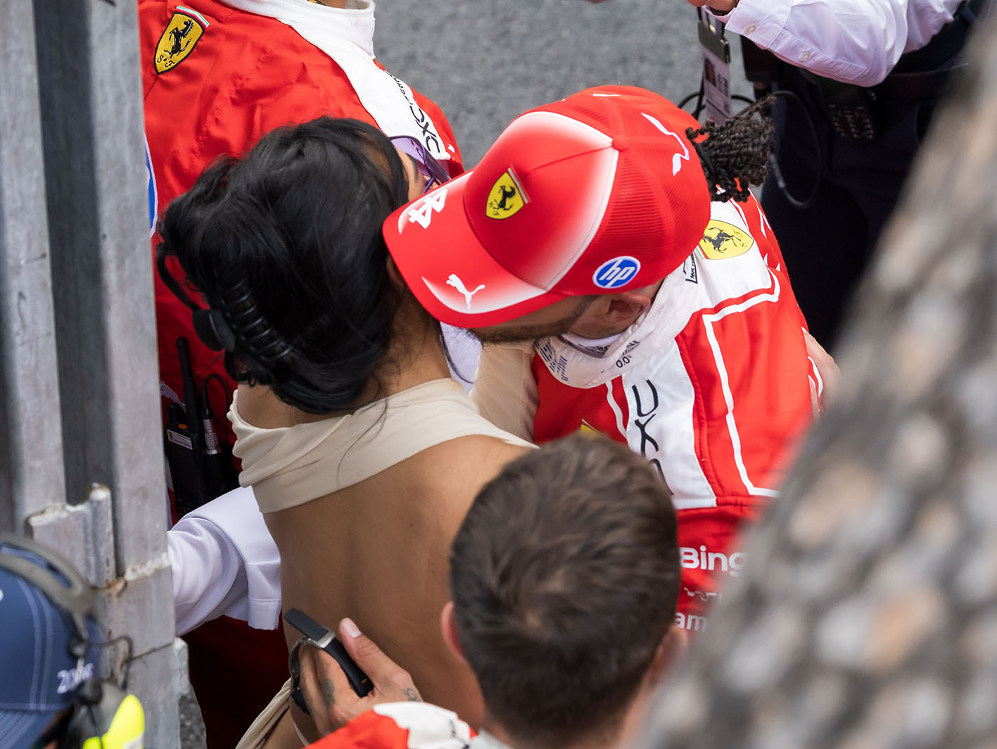 O Lewis Hamilton και η Kim Kardashian κατά τη διάρκεια του Grand Prix της F1 του Μονακό στο Circuit de Monaco στις 7 Ιουνίου 2026.