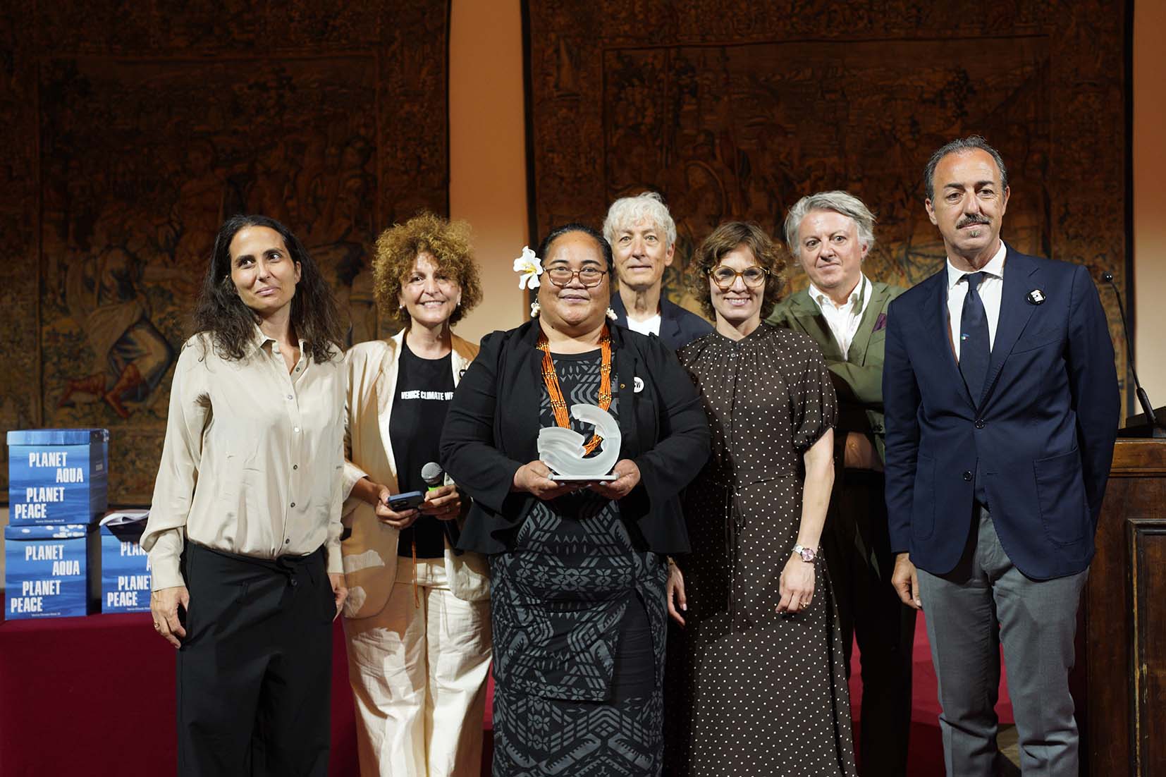 Ξεχωριστή στιγμή αποτέλεσε η απονομή του Planet Aqua Award στο νησιωτικό κράτος Tuvalu στον Ειρηνικό Ωκεανό.