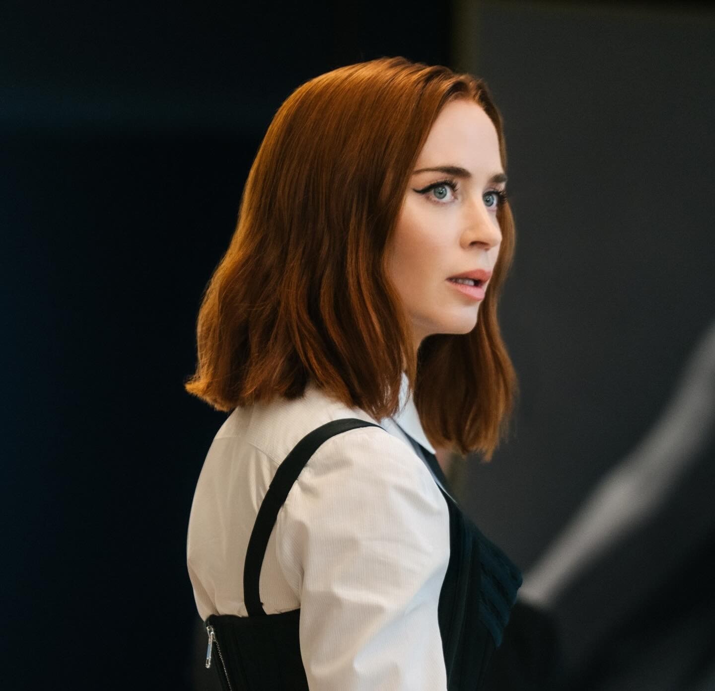 Emily Blunt με μακιγιάζ γραφείου από την ταινία "ο Διάβολος φορούσε Prada"