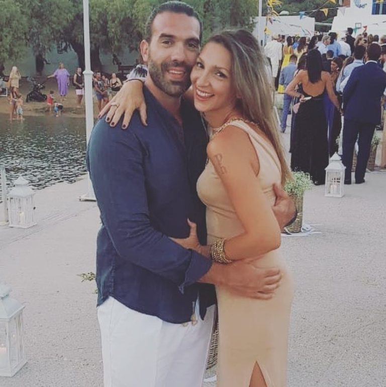 Η Φανή Χαλκιά με τον σύζυγό της Λούη Καραμάνο