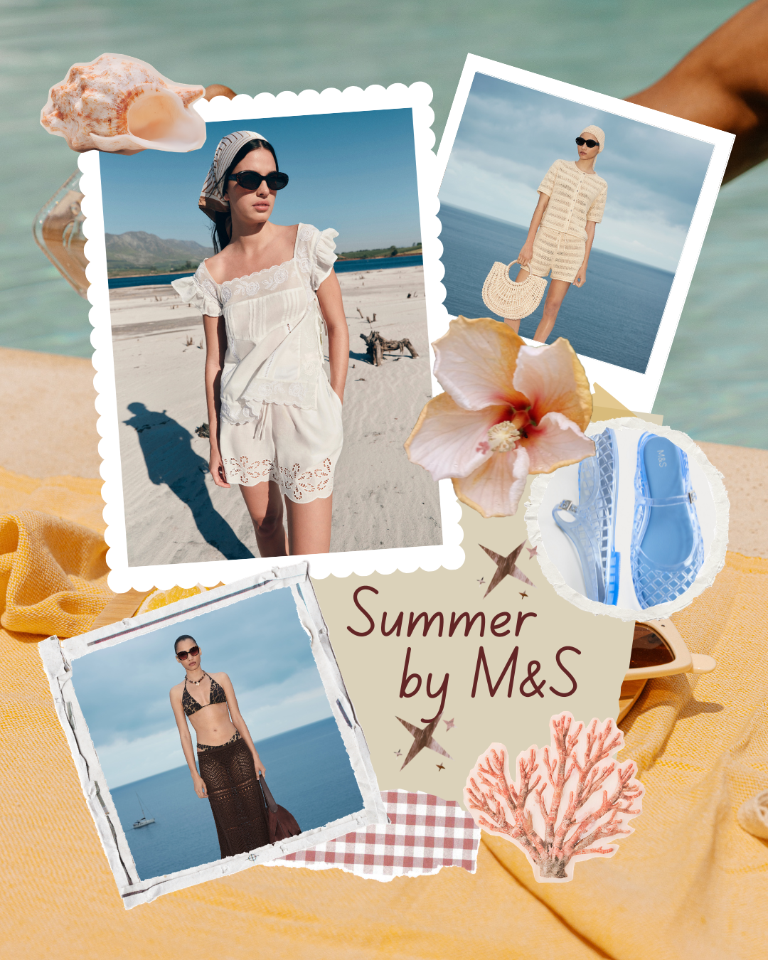 κολλάζ Marks and Spencer summer essentials
