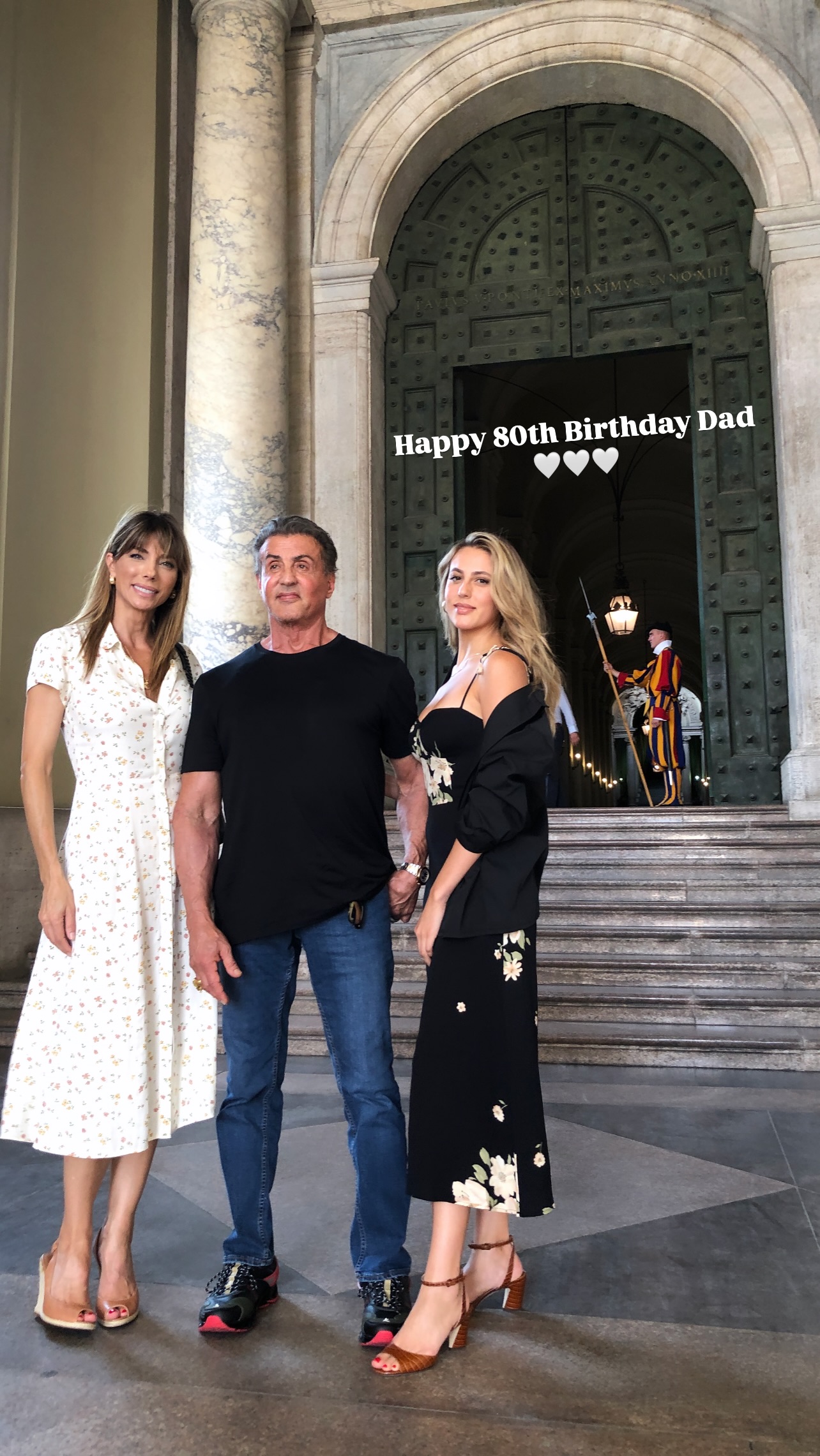 O Sylvester Stallone με τις κόρες του