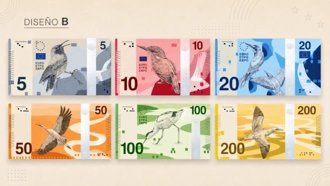 Design B, by PunktFormStrich. Own elaboration (Images from the ECB)