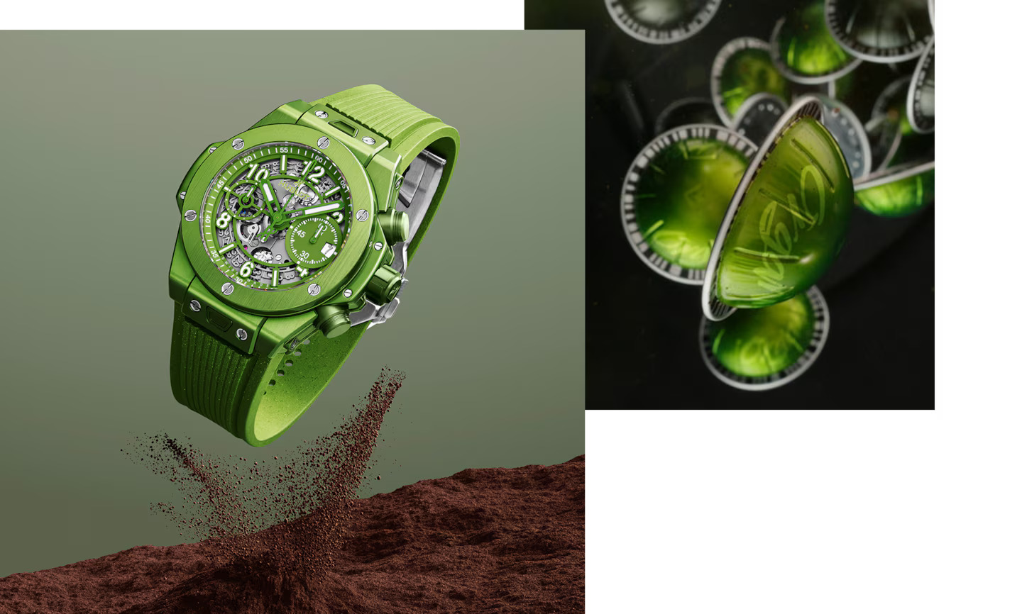 Η συνεργασία της Hublot με τη Nespresso απέδειξε ότι η σύγχρονη πολυτέλεια δεν περιορίζεται πλέον σε έναν συγκεκριμένο τρόπο ζωής. Credit: Hublot x Nespresso