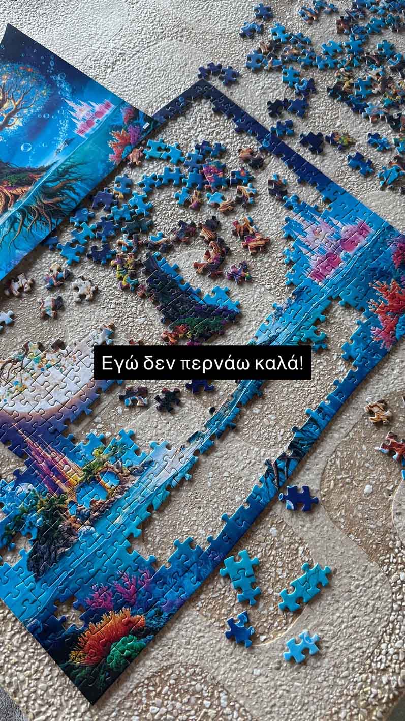 Το παζλ που δυσκόλεψε την Αθηνά Οικονομάκου στις διακοπές της.