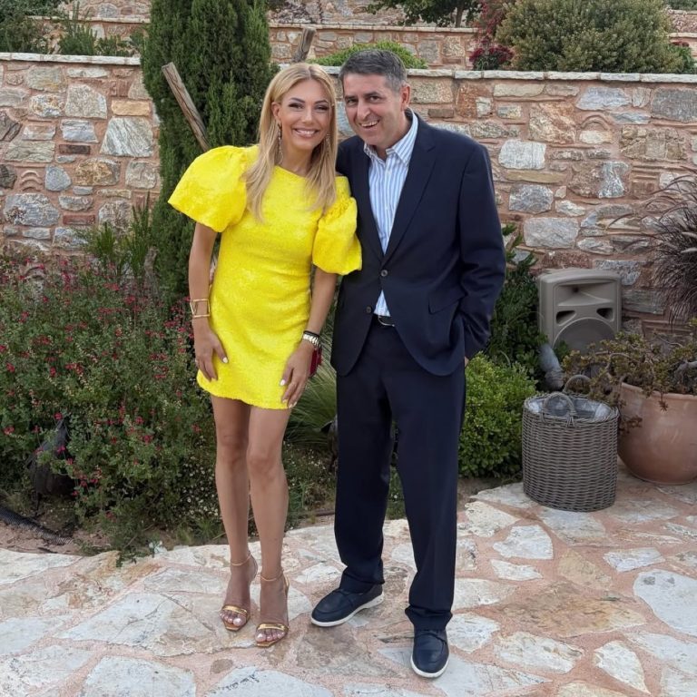 Η Τίνα ΜΕσσαροπούλου με τον γιώργο Μυλωνάκη