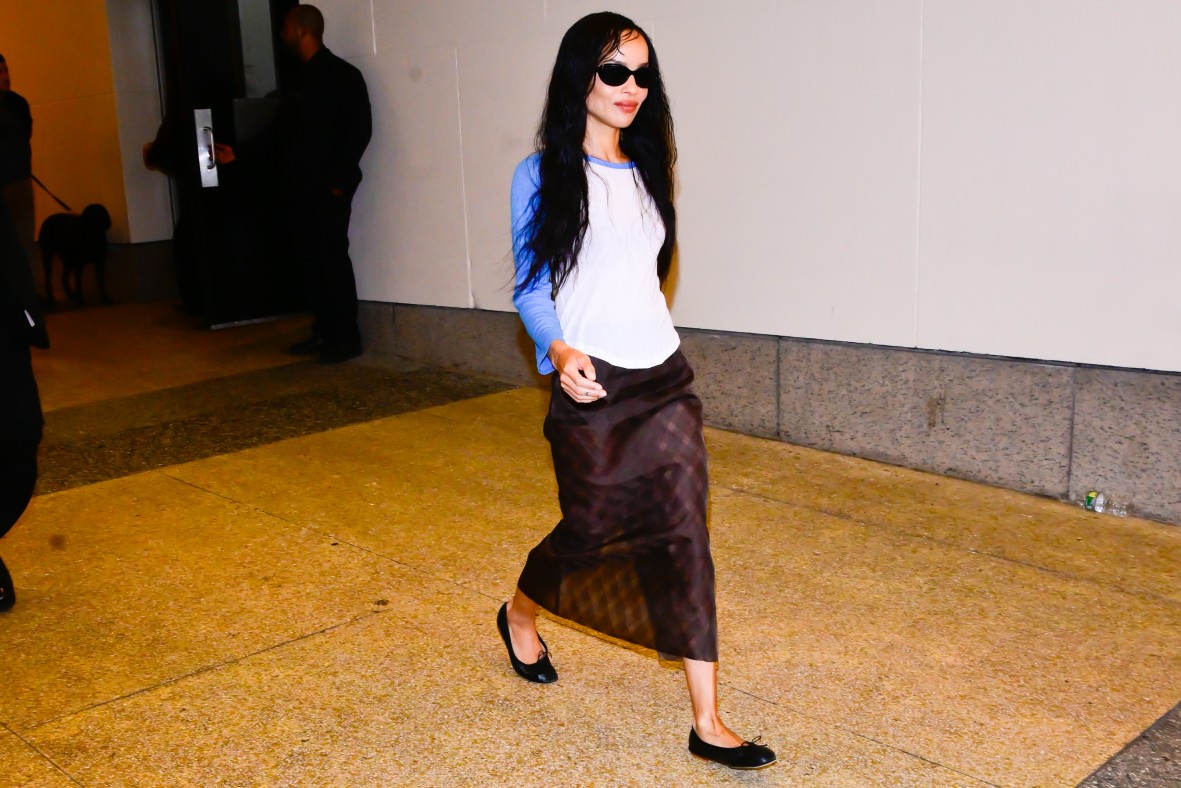 Credit: Η Zoe Kravitz έξω από το "CBS Studio" στις 26 Αυγούστου 2025 στη Νέα Υόρκη.