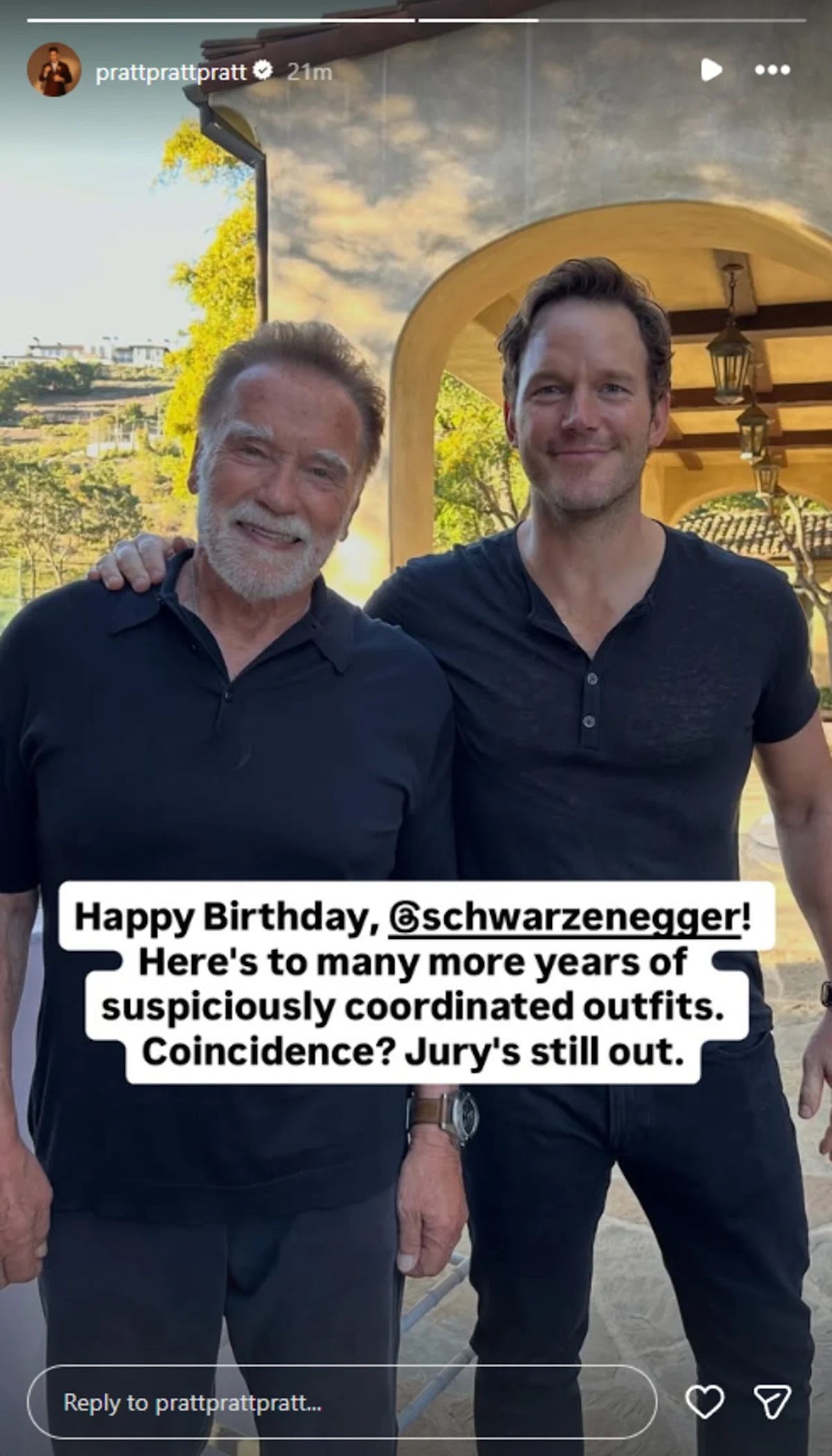 Ο Chris Pratt ευχήθηκε στον πεθερό του Arnold