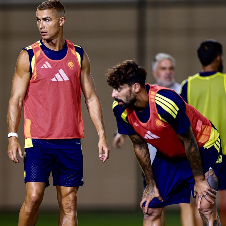 O Cristiano Ronaldo στην προπόνηση της Al Nassr μετά τον γάμο του με τη Georgina Rodriguez