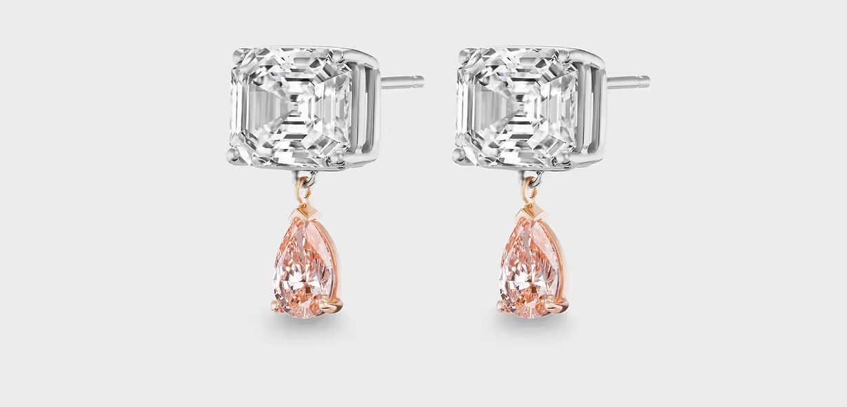 Tα Tennis Drop Earrings in Mixed Gold του Aflalo που επέλεξε η Ηailey Bieber.