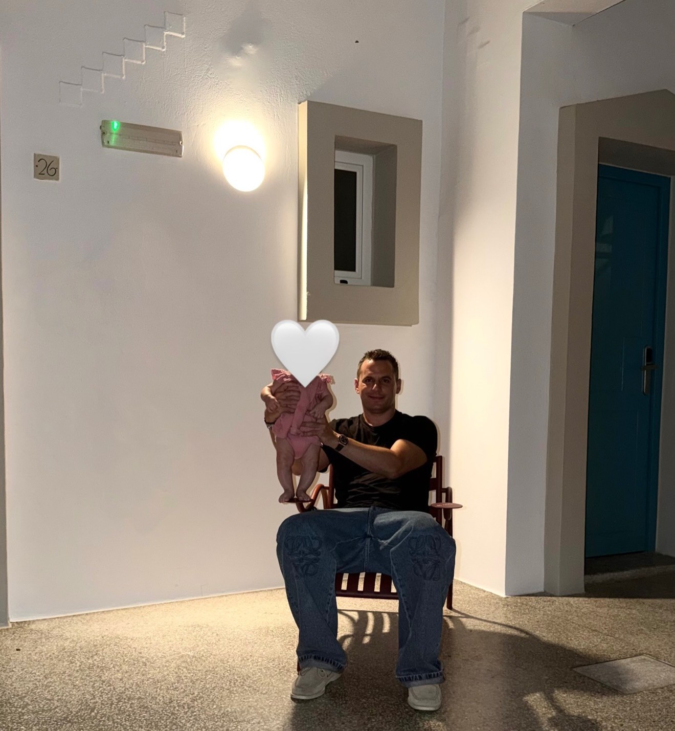 Ο Παναγιώτης Κουτσουμπής με την κόρη του Ξένια 