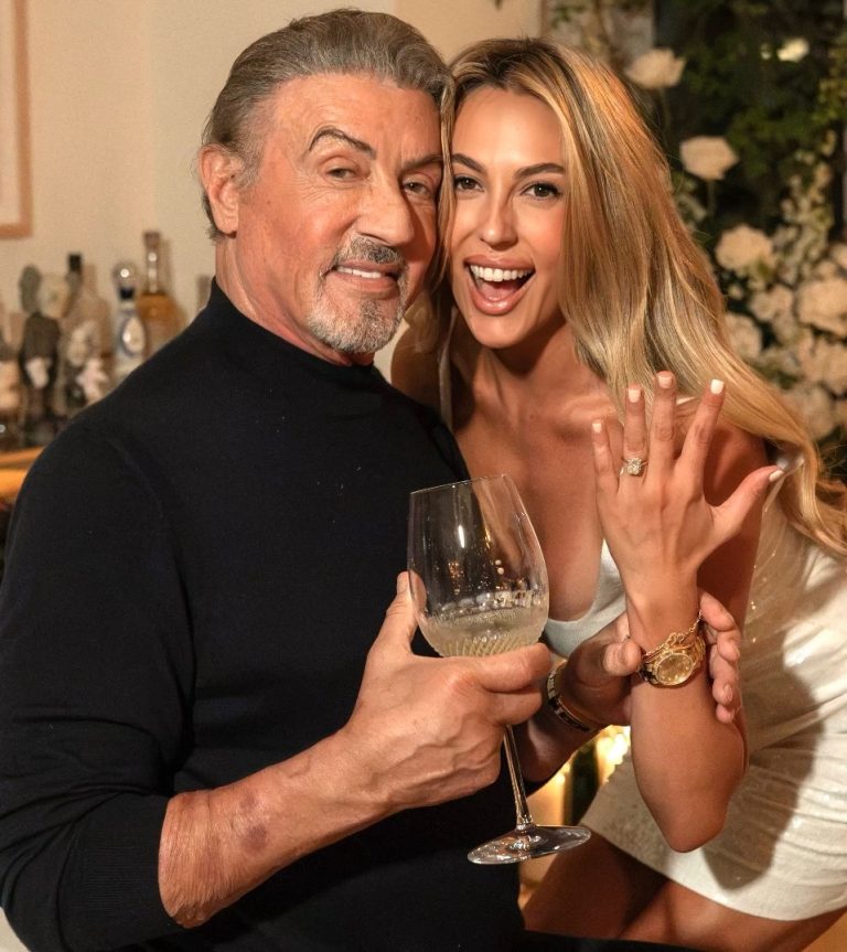 H κόρη του Sylverster Stallone Sophia με τον πατέρα της την ημέρα του αρραβώνα της.