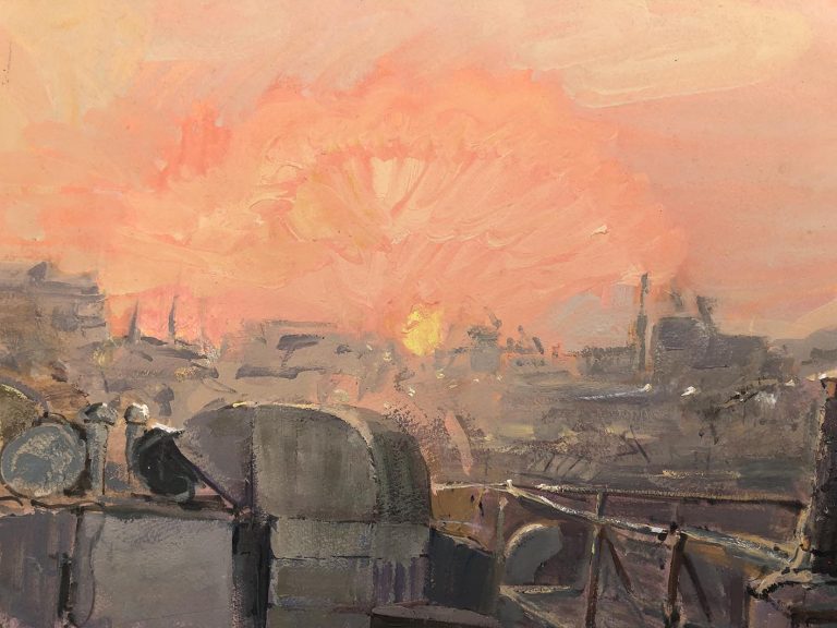 «Ανατολή», 38Χ56 cm, λάδι σε χαρτί Saunders 300 gr, Σ. Ζαννής, Αθήνα, 2026