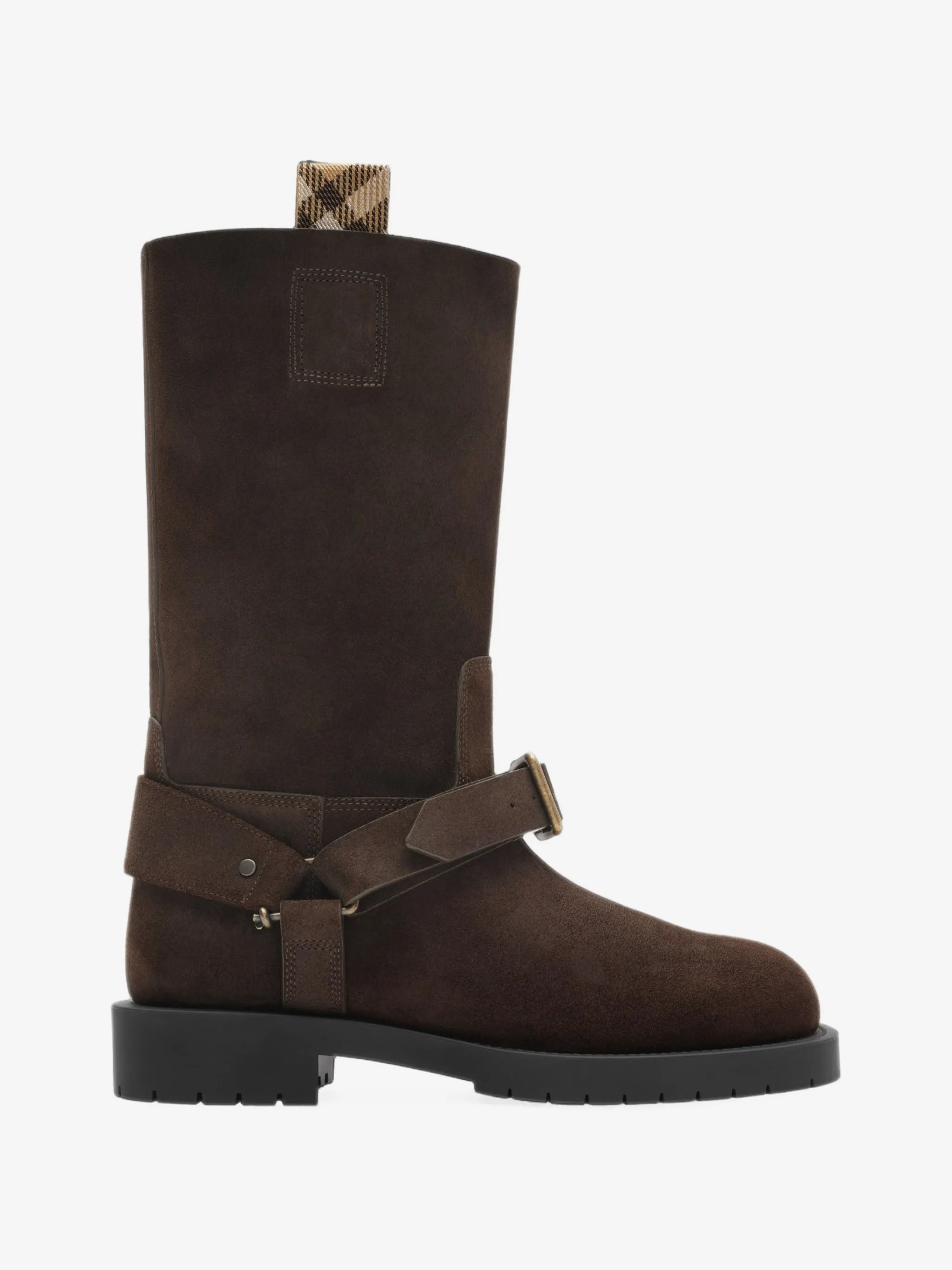 Burberry leather soft saddle low boots.