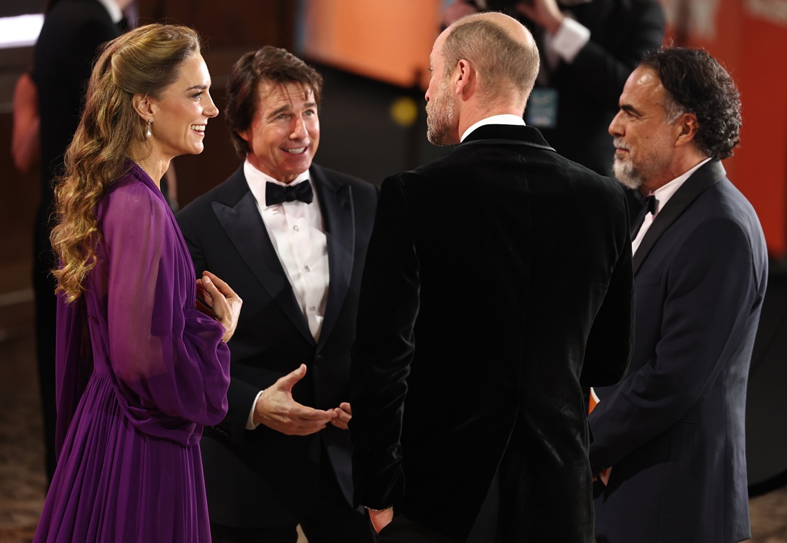 H Kate Middleton, ο πρίγκιπας William, ο Tom Cruise και ο Alejandro Gonzalez Inarritu στην παγκόσμια πρεμιέρα της 73ης Βασιλικής Κινηματογραφικής Παράστασης του "Digger" στην Πλατεία Λέισεστερ στο Λονδίνο, 22 Σεπτεμβρίου 2026
