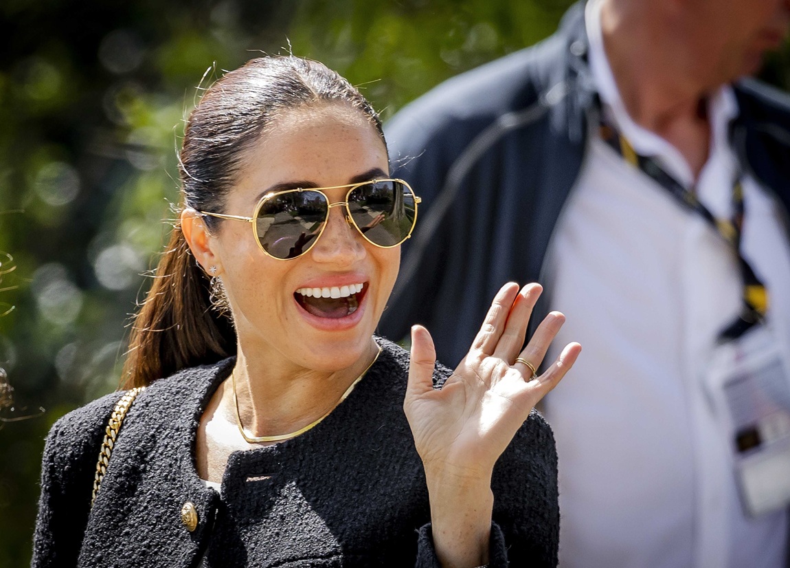 H Meghan Markle στο πλαίσιο του Jaguar Land Rover Driving Challenge των Αγώνων Invictus στη Χάγη, 16 Απριλίου 2022