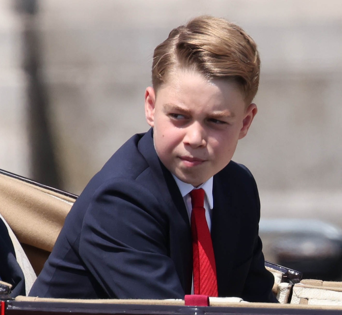 O πρίγκιπας George στην άμαξα στη διάρκεια του Trooping the Colour στο Λονδίνο, 14 Ιουνίου 2025