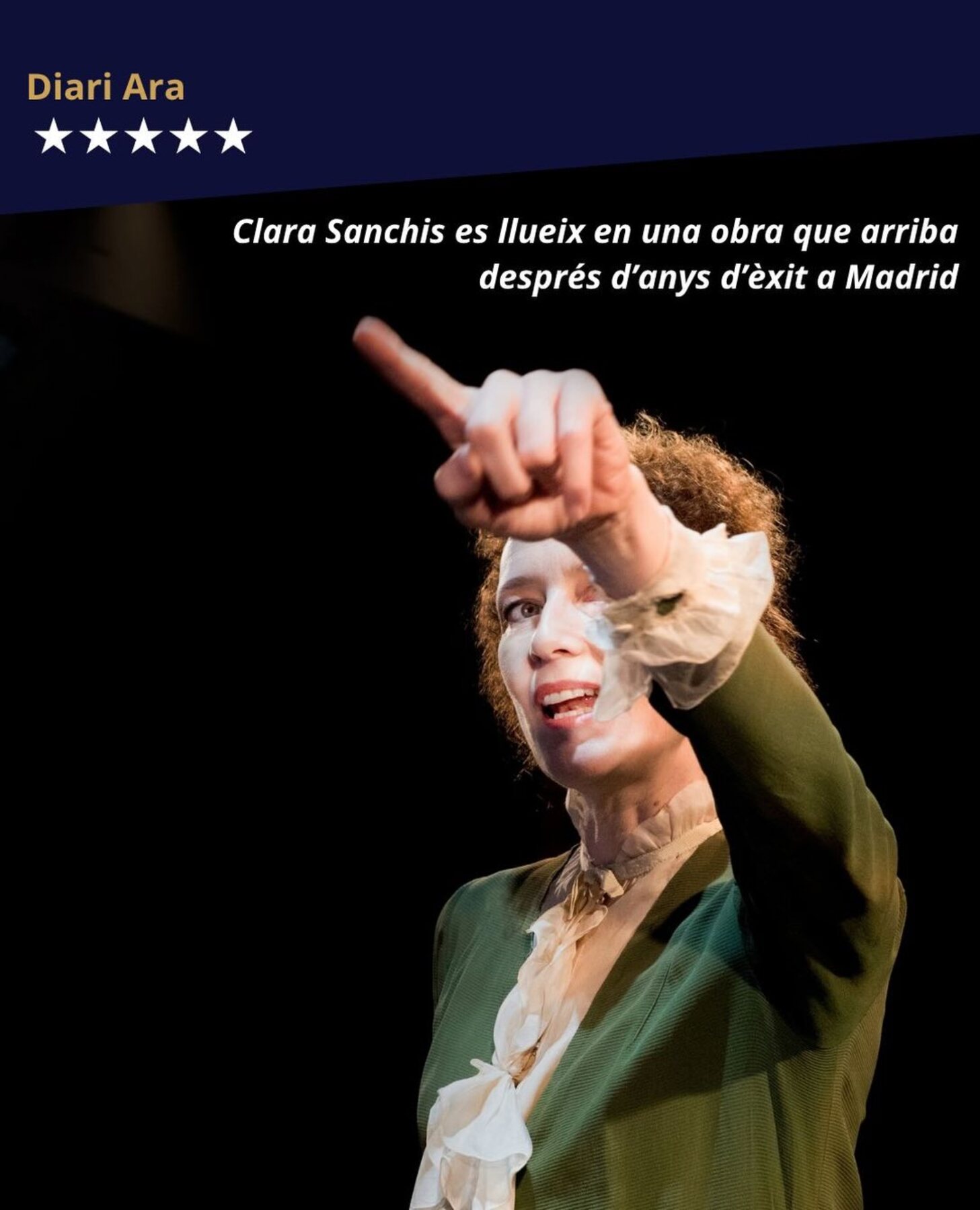 H Clara Sanchis στον ρόλο της Virginia Woolf στο Teatre Raval.