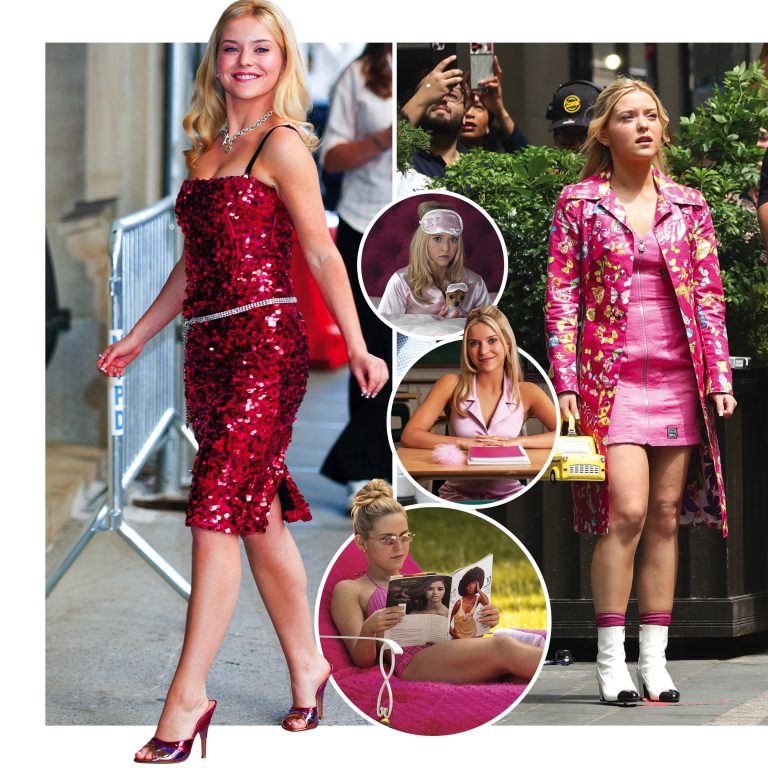 Κολλάζ από σύνολα της Lexi Minetree, της νέας Elle Woods της σειράς Elle