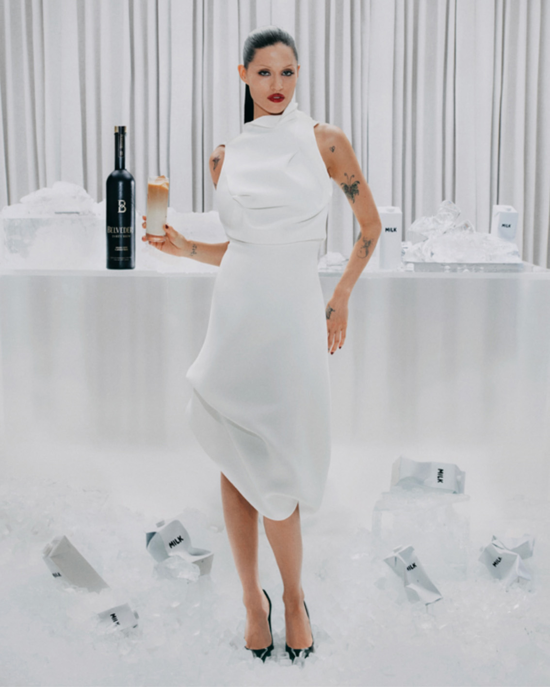 H Gabbriette στη διαφημιστική καμπάνια της Belvedere Vodka.