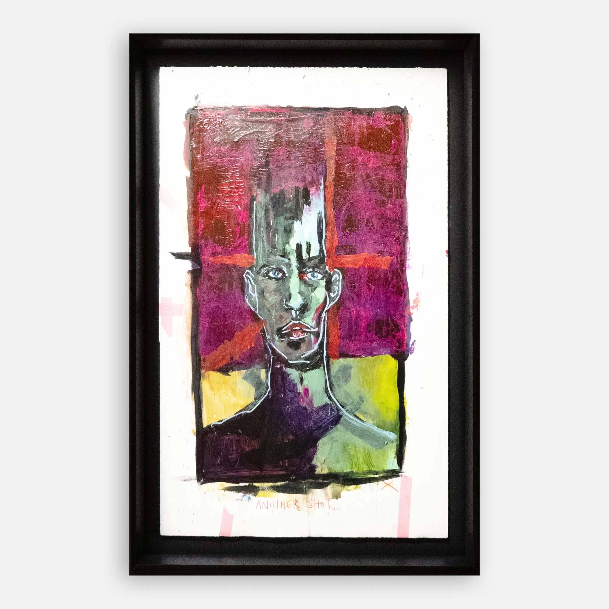 Johnny Depp-Rum, Part 1-Reflections,Mixed media on paper, 90 × 60 cm