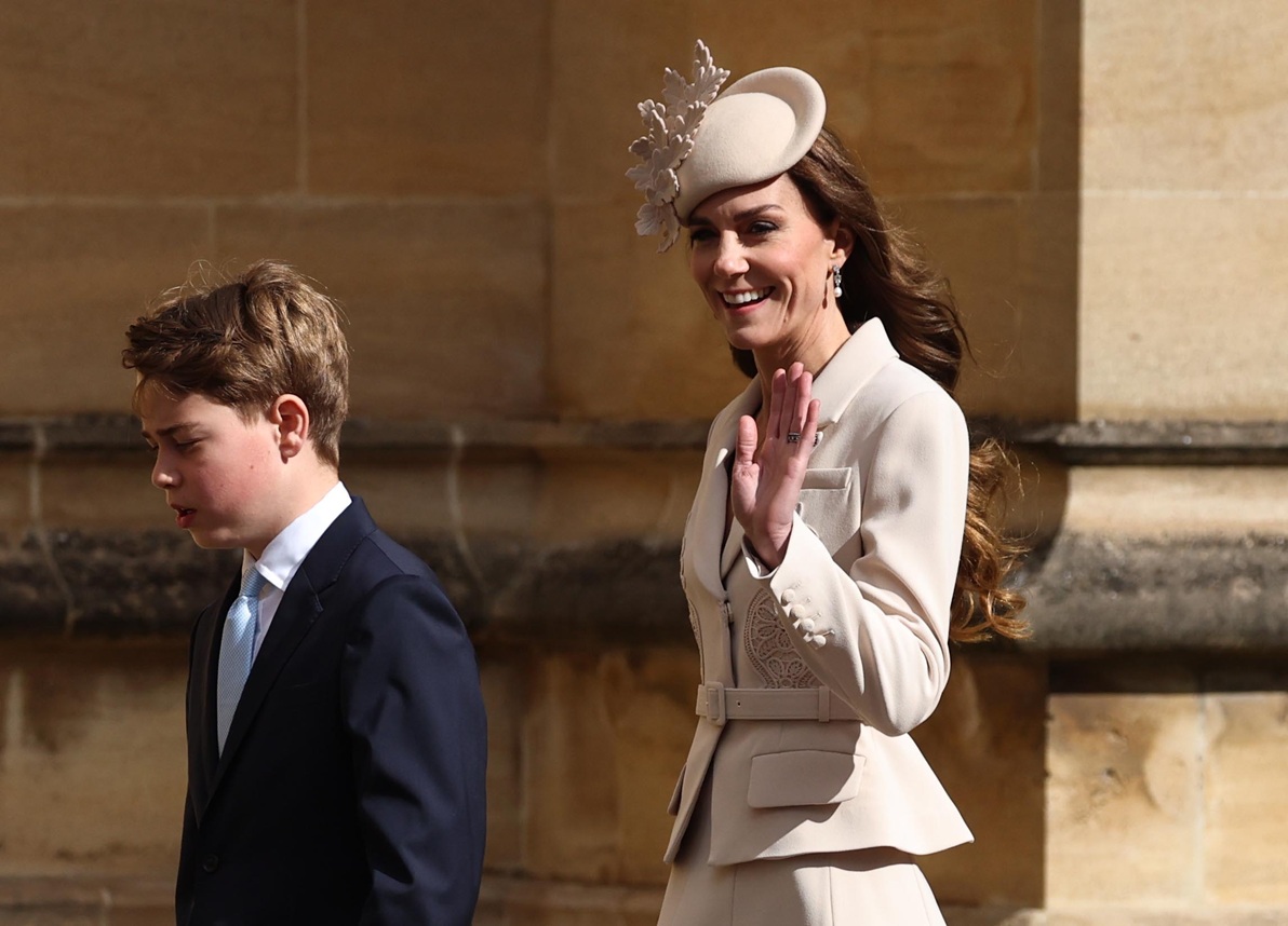O πρίγκιπας George και η Kate Middleton στην πασχαλινή λειτουργία στο Ουίνδσορ, 5 Απριλίου 2026