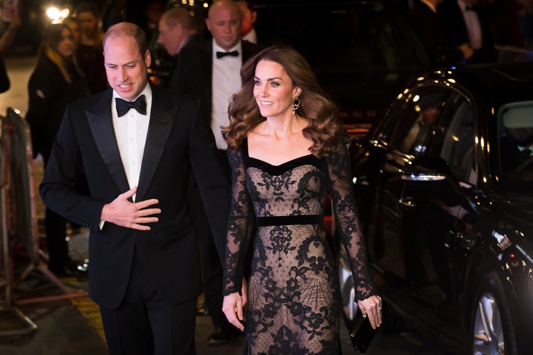 O πρίγκιπας William και η Kate Middleton, στο London Palladium για το γκαλά "The Royal Variety Performance" στο Λονδίνο, 18 Νοεμβρίου 2019