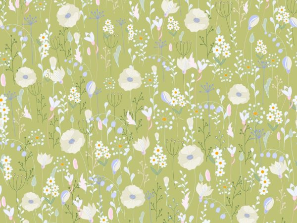 Vector vintage seamless floral pattern. Herbs and wild flowers. Botanical Illustration engraving style. Colorful