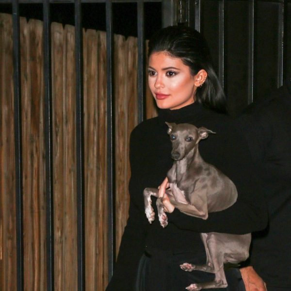Kylie Jenner και ένα από τα σκυλιά της, η Tyga