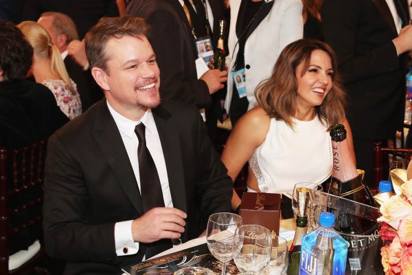 O Matt Damon και η σύζυγός του Luciana Damon στα 74α Annual Golden Globe Awards