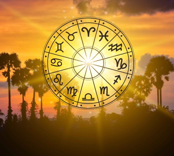 Zodiac signs inside of horoscope circle astrology and horoscopes